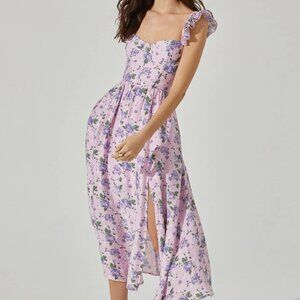 Wedelia Floral Bustier Midi Dress